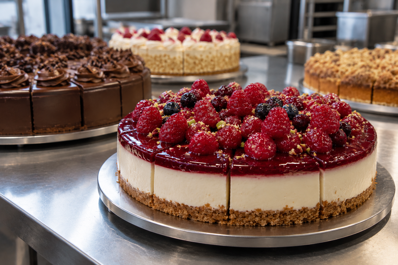 Schokoladendesserts in einer Patisserie